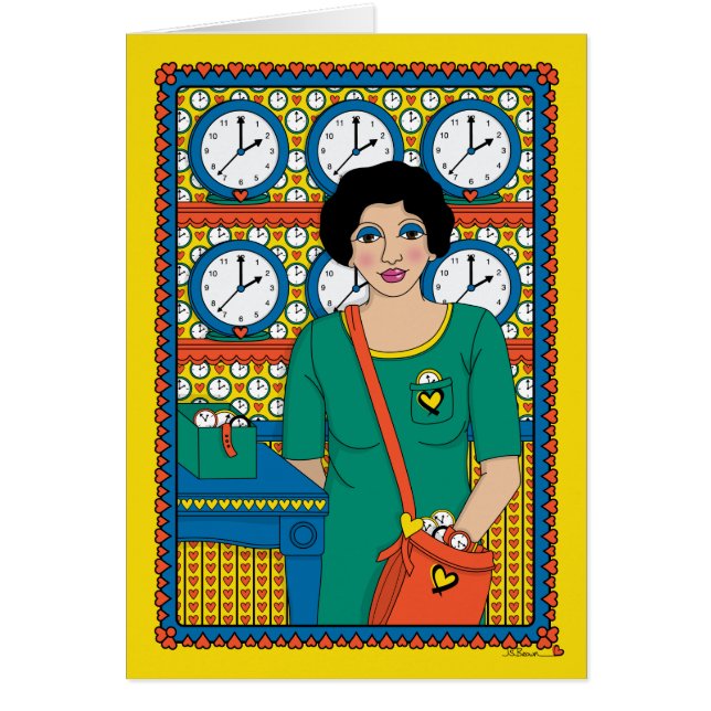 Cartão Dê a si próprio o Time_B_Greeting Card (Frente)