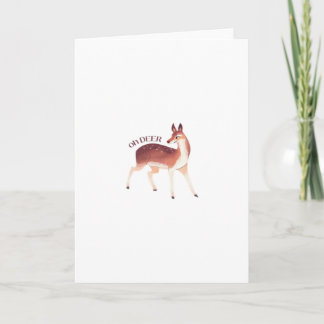 Cartão de Abertura Criativo e Caprichoso Oh Deer D
