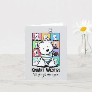 Cartão de Abertura Dobrado KiniArt Westies Eras