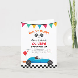 Cartão de Abertura Dobrável de Aniversário de Cria