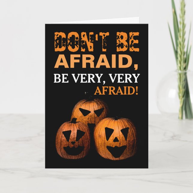 Cartão de Abóbora de Halloween (Frente)