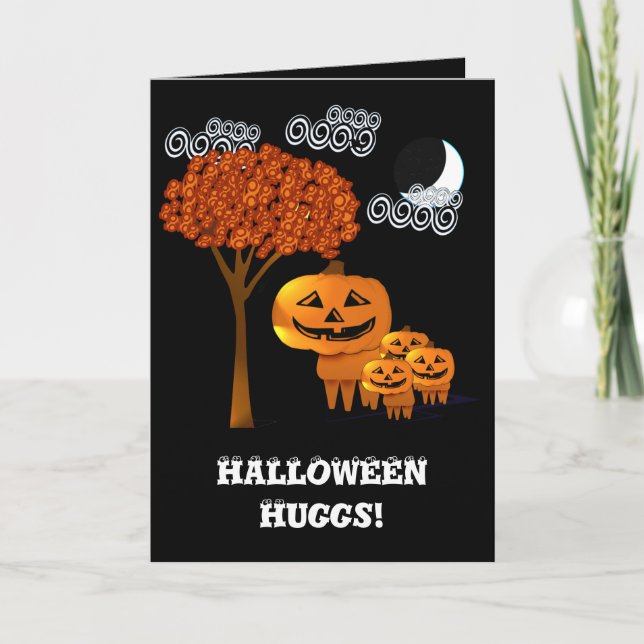 Cartão de ABÓBORAS de HALLOWEEN (Frente)
