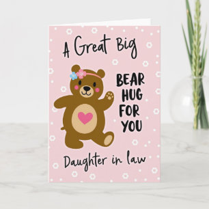 Cartão de Abraço de Urso para Filha