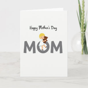 Cartão de Abraços do Dia das Mães Felizes