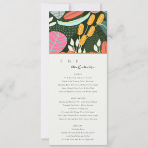 Cartão de abstrato Bold Tropical Botânica Weding M