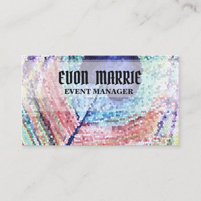 Cartão de Abstrato de Arte Peacock Feather (Frente)