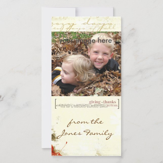 cartão de Ação de Graças (Frente)