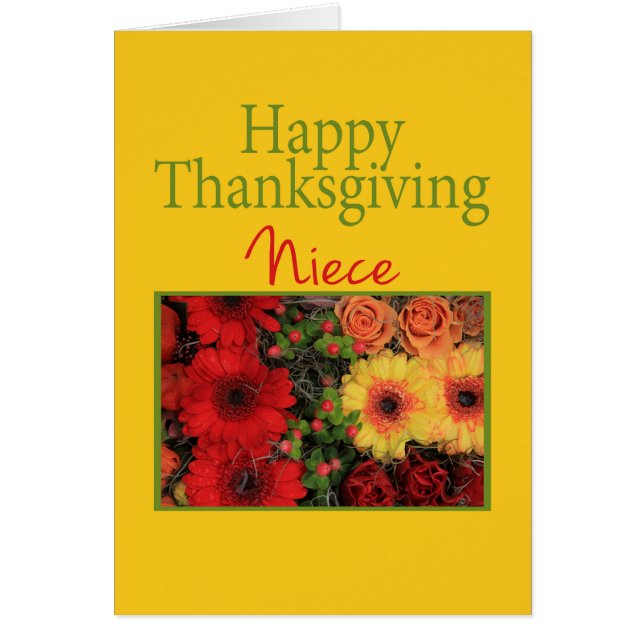 Cartão de Ação de Graças da Niece (Frente)