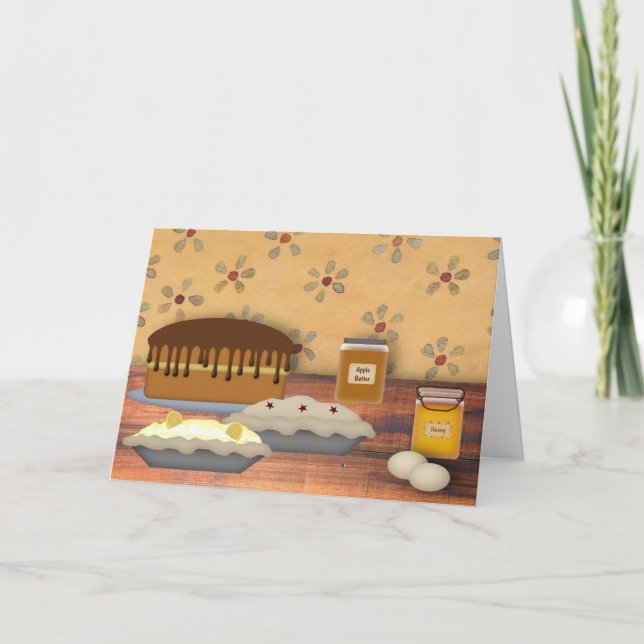 Cartão de Ação de Graças de Desserts (Frente)