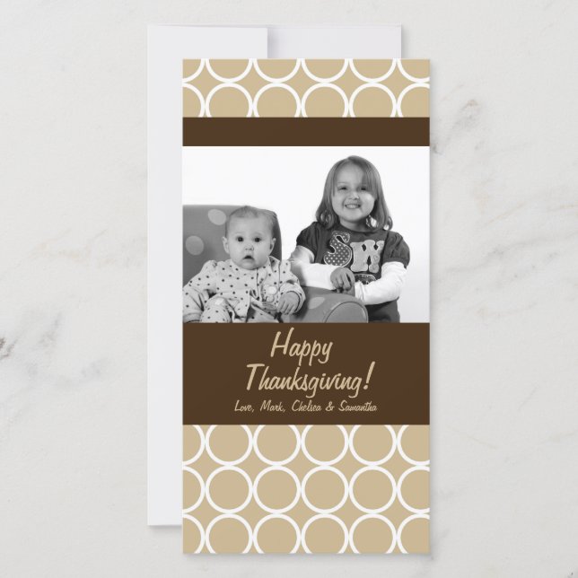 Cartão de Ação de Graças de Folhagem de Árvore de  (Frente)