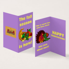 Cartão de Ação de Graças do Dragão Squad