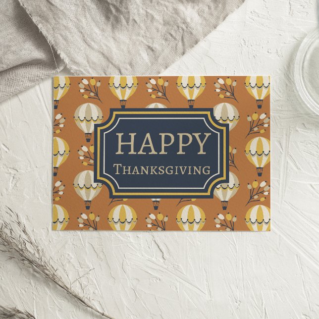 Cartão de Ação de Graças Feliz para Balões de Ar Q (Criador carregado)