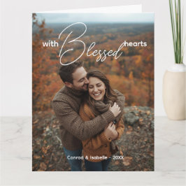 Cartão de Ação de Graças Folclado,Letra Elegante P