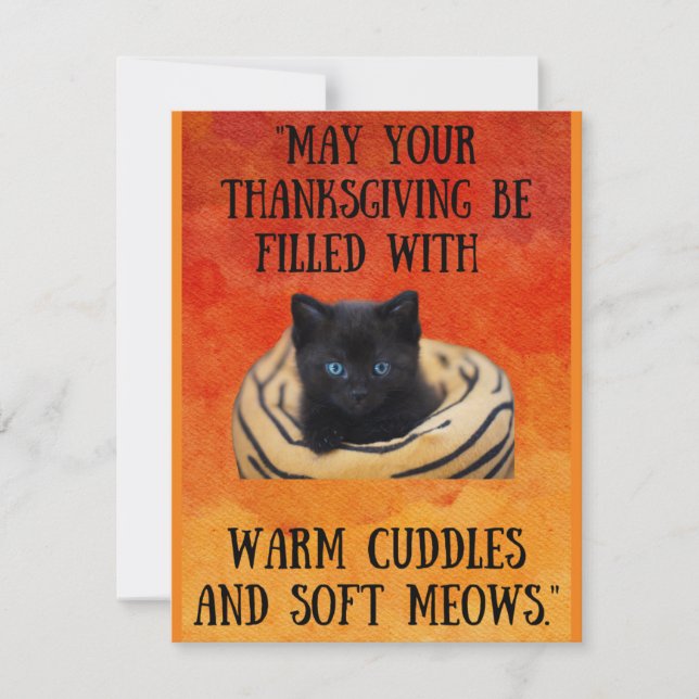 Cartão de Ação de Graças, gratidão e celebração (Frente)