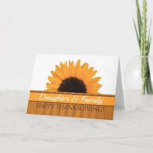 Cartão de Ação de Graças para Filha e Família