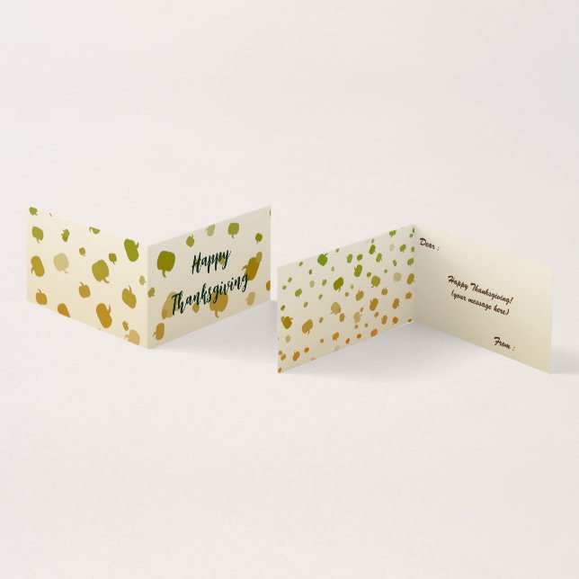 Cartão de Ação de Graças Pumpkins Dobrado (Interior e exterior)