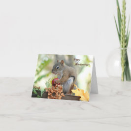 Cartão de Ação de Graças Sr. Bickles O Esquilo 5 x