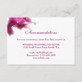 Cartão de Accommodações Pink Orchid