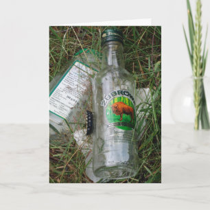 Cartão de Acolhimento de Vodca Polonesa Amizade Fa