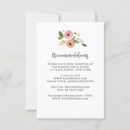 Cartão de Acomodação Floral Bohemian Vintage