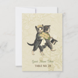 Cartão de Acompanhamento de Casamento Posh Cats Ma