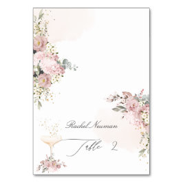 Cartão de Acompanhamento de Tenda Rosa Empoeirado