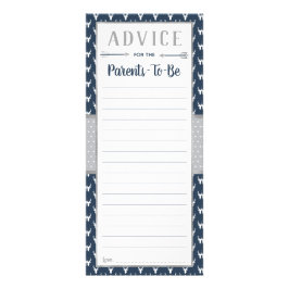 Cartão de Aconselhamento, Chá de fraldas, Marinho,