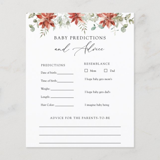 Cartão de aconselhamento e previsão para bebês ver (Frente)