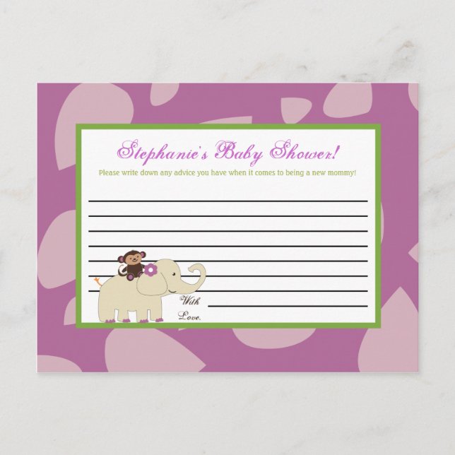 Cartão de Aconselhamento Escrito Jacana Roxos (Frente)