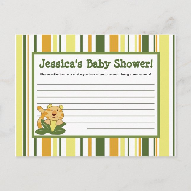 Cartão de Aconselhamento Escrito Para Animais Selv (Frente)