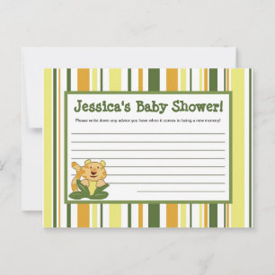 Cartão de Aconselhamento Escrito Para Animais Selv