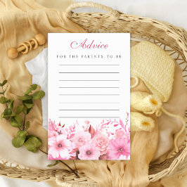 Cartão de Aconselhamento Floral Rosa Elegante