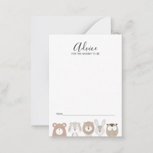 Cartão De Aconselhamento Para Chás de fraldas De A