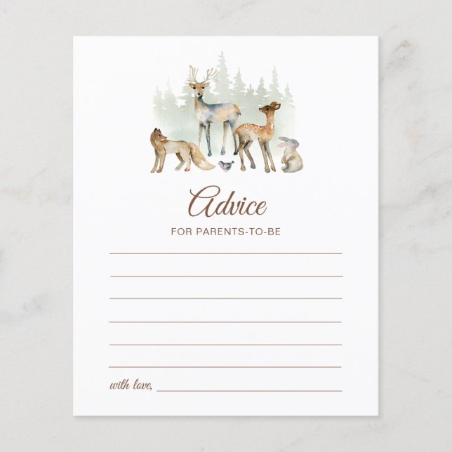 Cartão de aconselhamento para pais de animais flor (Frente)