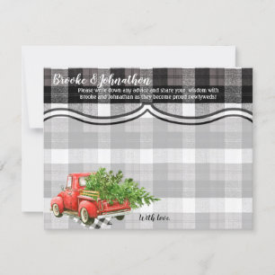 Cartão de Aconselhamento XMAS Truck Baffalo Xadrez