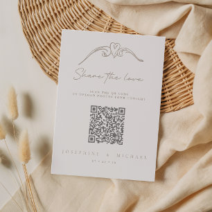 Cartão de Acréscimo Elegant Wedding Share The Love