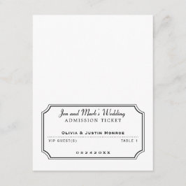 Cartão de Admissão de Filme Preto e Branco