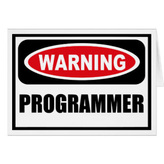 Cartão de advertência do PROGRAMADOR