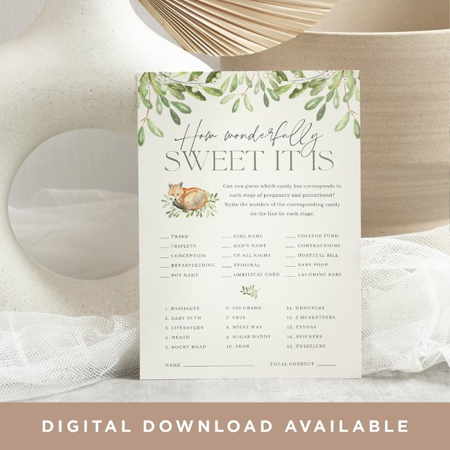 Cartão de Advertência para o Chá de fraldas Woodla (Criador carregado)