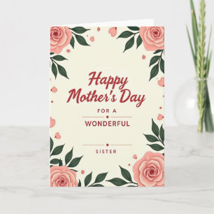 Cartão de Afeto da Irmã Elegante
