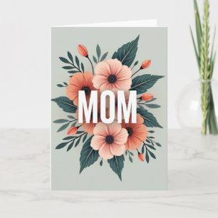 Cartão de Afeto Floral para Mãe