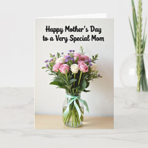 Cartão de Afeto Floral para Mãe