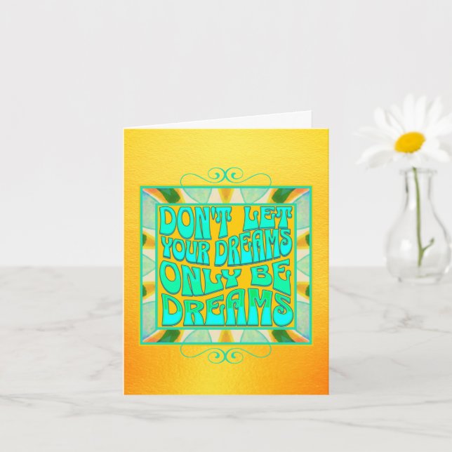 Cartão de Afirmação Positivo de Cotação Sonhada de (Planta pequena)