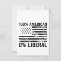 100% americano 0% Liberal Republicano Bandeira Ame