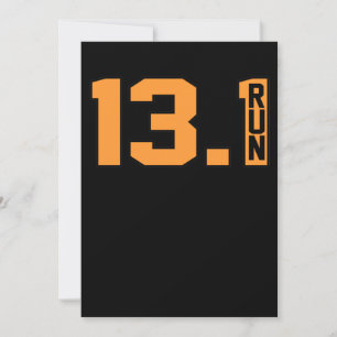 Cartão De Agradecimento 13,1 Milhas Correm Meia Maratona Executando O Fim