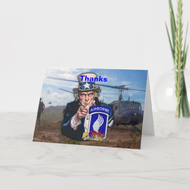 Cartão De Agradecimento 173rd airborne brigade nam patch Card (Frente)