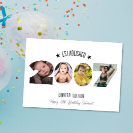 Cartão De Agradecimento 18th birthday Photo Collage established 2007