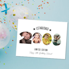 Cartão De Agradecimento 18th birthday Photo Collage established 2008