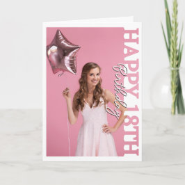 Cartão De Agradecimento 18th birthday Photo college Birthday Card
