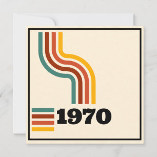 Cartão De Agradecimento 1970 Aniversário do Poster vintage Retroativo ou R